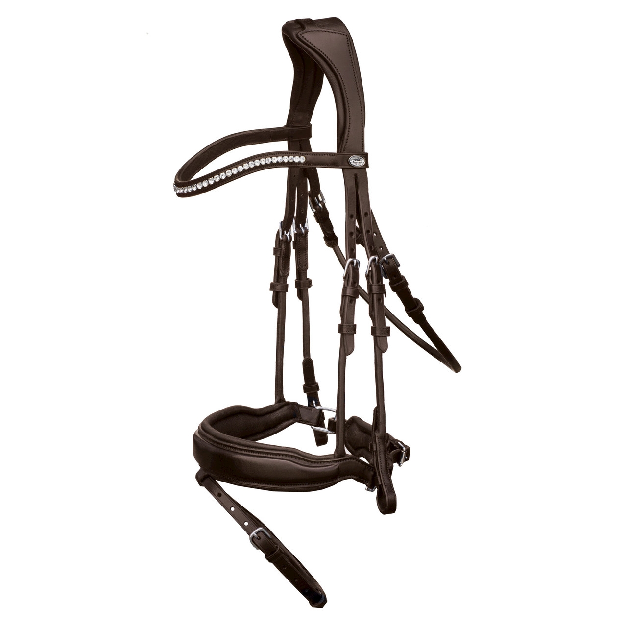 Schockemohle Malibu anatomisch hoofdstel - espresso/silver, Full (WB)