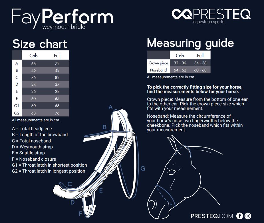PresTeq FayPerform maattabel