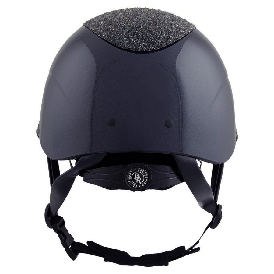 BR Riding Helmet Theta Plus Dazzling Glamourous Glossy Navy - Image 3
